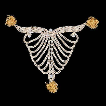 Rhinestone Butterfly Body Chain Lingerie