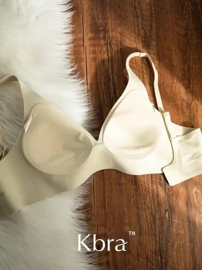 MOYISU Lencería de verano para mujer, sujetador pequeño sin aros, sin costuras, con barra de gelatina, soporte suave, espalda plegada