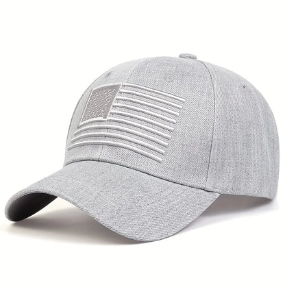時尚美國國旗刺繡棒球帽 春夏戶外可調式休閒帽 防曬帽