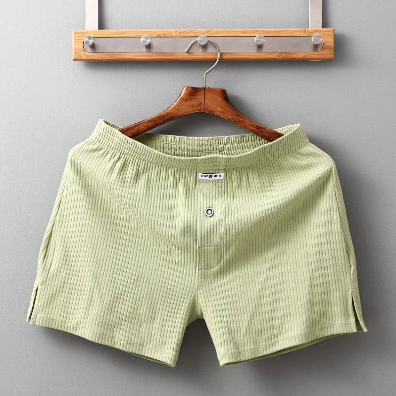 Ropa interior de algodón elástico WJ para hombre, calzoncillos tipo bóxer con rosca, pantalones aro para dormir, ropa interior, calzoncillos tipo bóxer para hombre, bragas