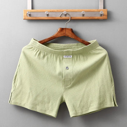 Ropa interior de algodón elástico WJ para hombre, calzoncillos tipo bóxer con rosca, pantalones aro para dormir, ropa interior, calzoncillos tipo bóxer para hombre, bragas