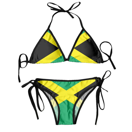 Traje de baño de dos piezas con la bandera de Jamaica