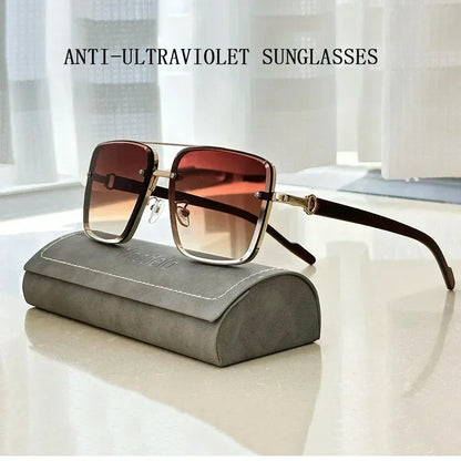 New Square Sunglasses For Men Vintage Outdoor Sunglasses Oculos Designer Wooden Glasses Sunscreen Sun Lentes Dropshipping Gafas