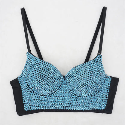 Embellished Halter Bra Crop Top