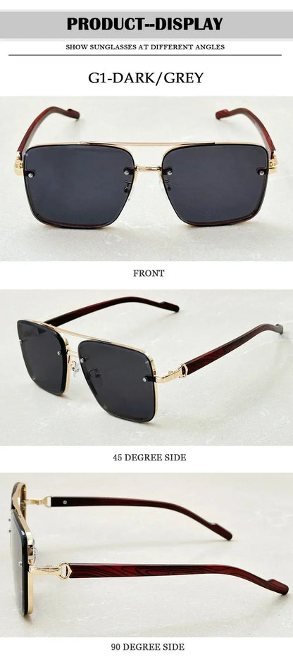 New Square Sunglasses For Men Vintage Outdoor Sunglasses Oculos Designer Wooden Glasses Sunscreen Sun Lentes Dropshipping Gafas