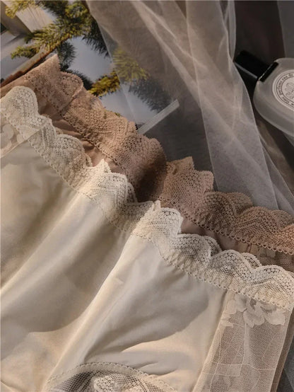 XL-3XL 大尺碼女士蕾絲內褲夏季透明鏤空三角褲女性性感內衣透氣內褲新款