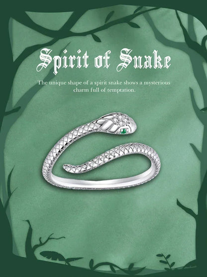 Anillo ajustable BAMOER de plata de ley 925 chapado en platino, con circonita verde y texturas retro, joyería de moda en 4 colores.