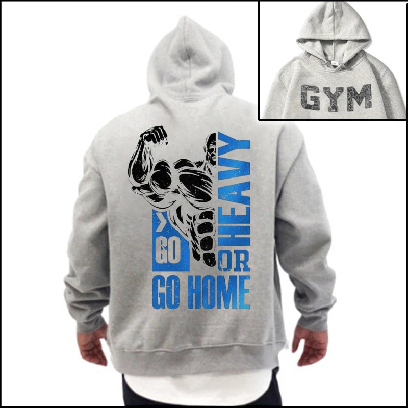 DualPrint MuscleFit Men's Hoodie - Autumn/Winter Gym Gear