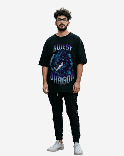 G-West Dragon Oversized T-Shirt Mens