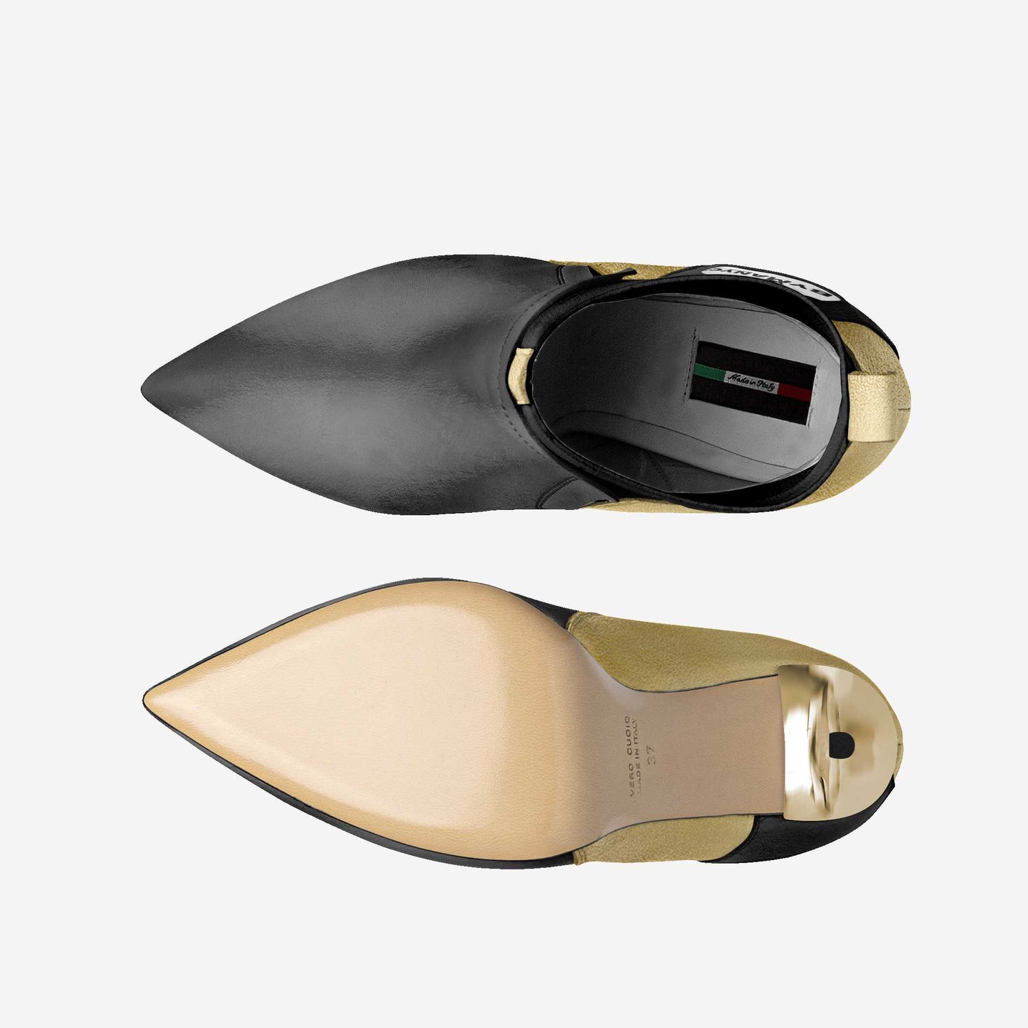 BYMANYC ® 紐約翠貝卡金色火焰純素高跟鞋女款