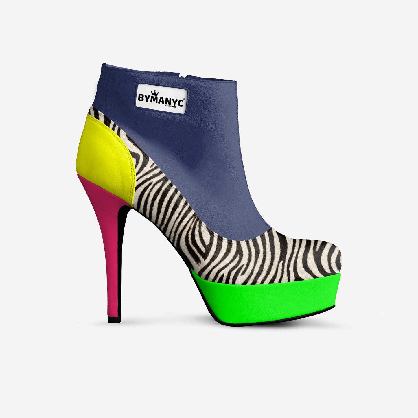 Vegan Platform Ankle Boots BYMANYC ® New York Bold Black