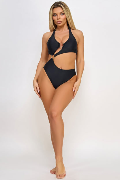 Trajes de baño para mujer - Traje de baño monokini negro Lorelei