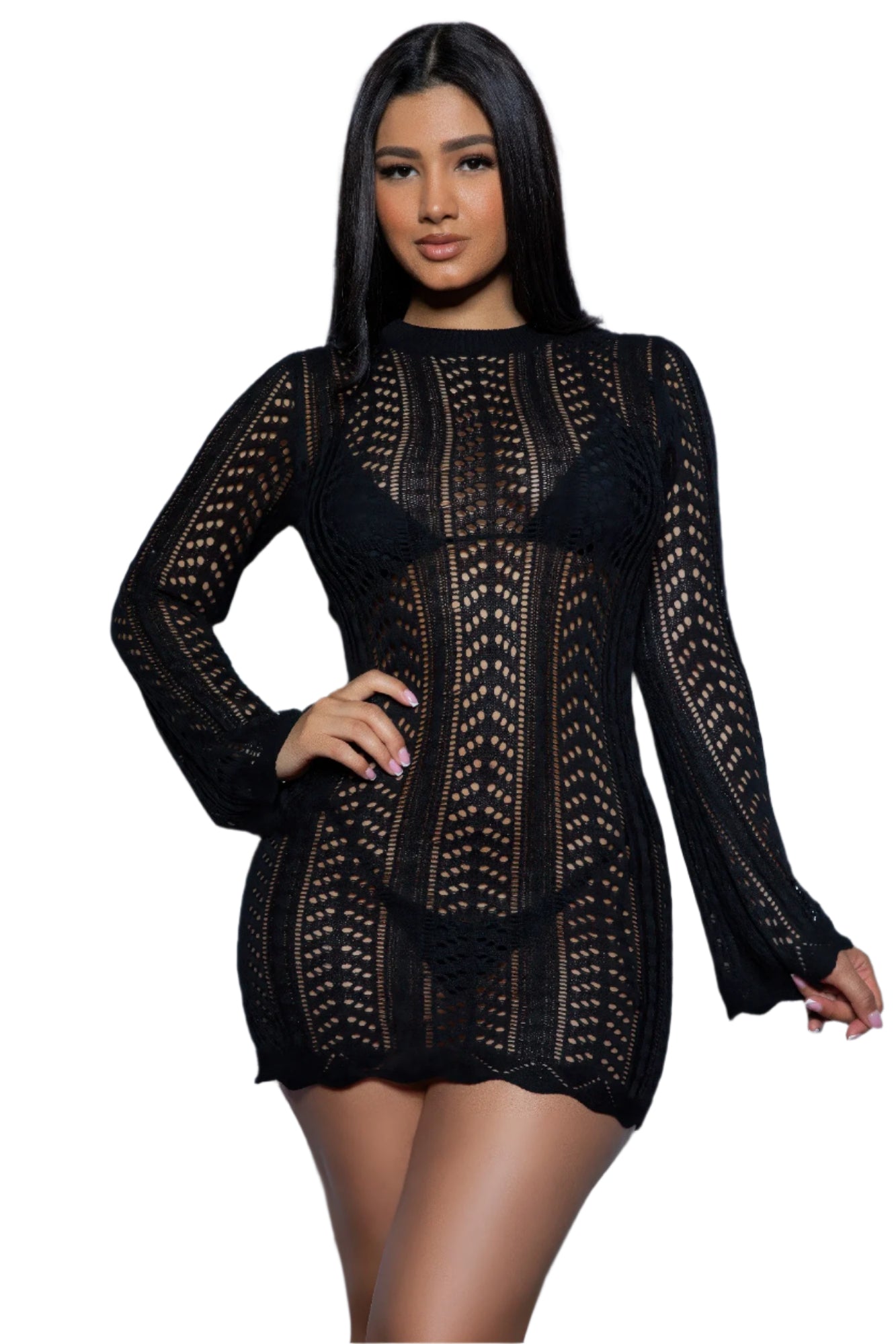 Vestido de baño mini de crochet Kinsley para mujer