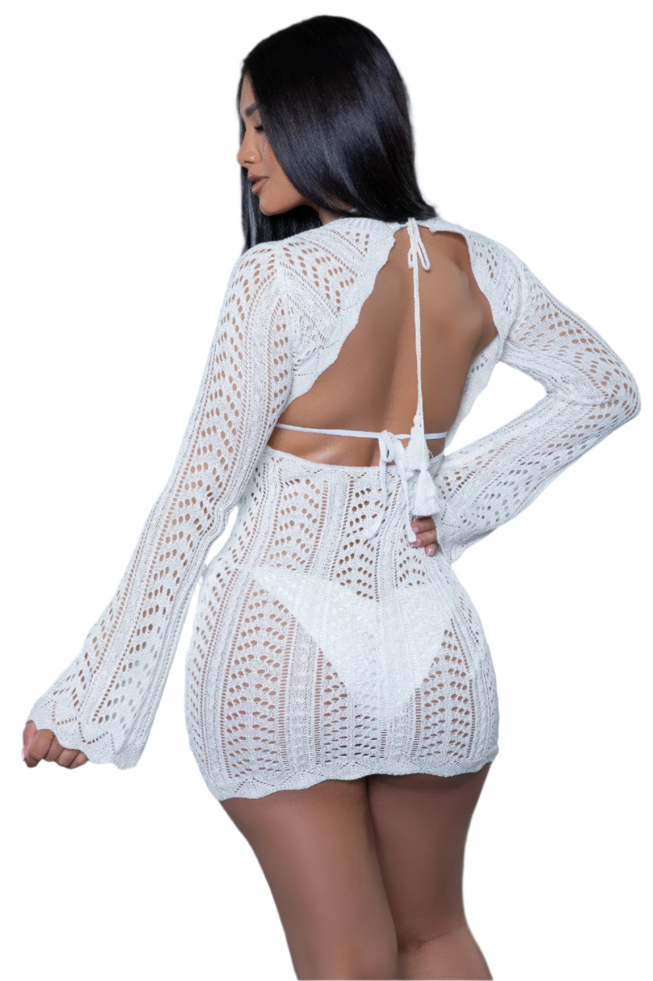 Vestido de baño mini de crochet Kinsley para mujer