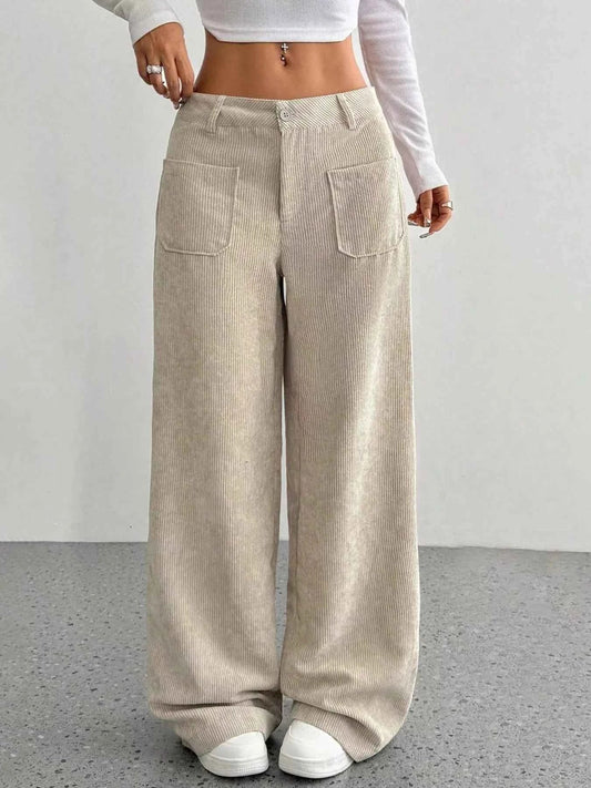Wide Leg Corduroy Pants
