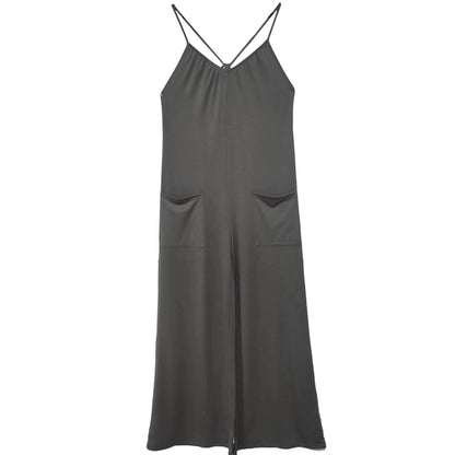 Women’s Pleated Chest Cross-Strap Jumpsuit
