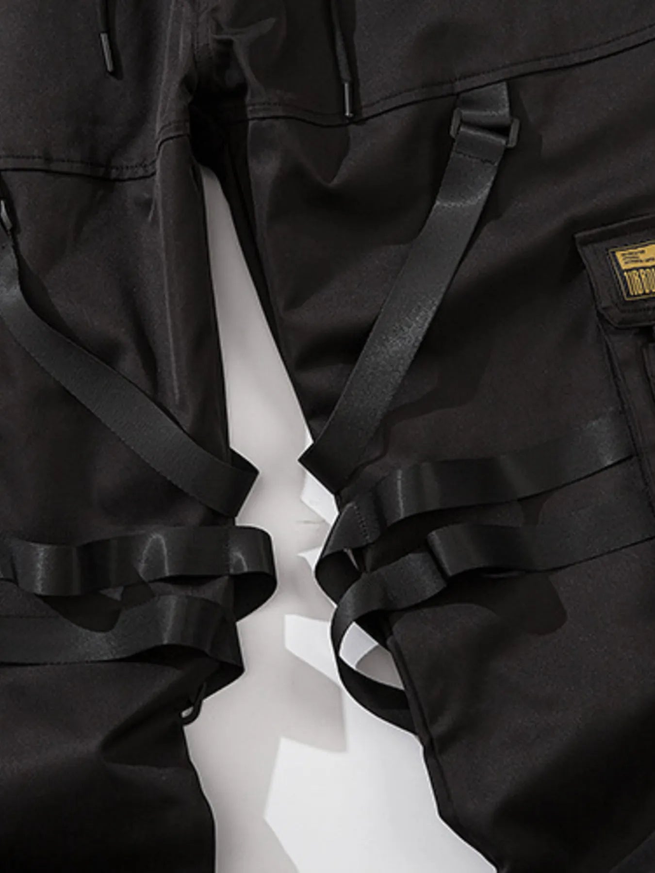 男士加大尺寸彈性腰帶慢跑褲