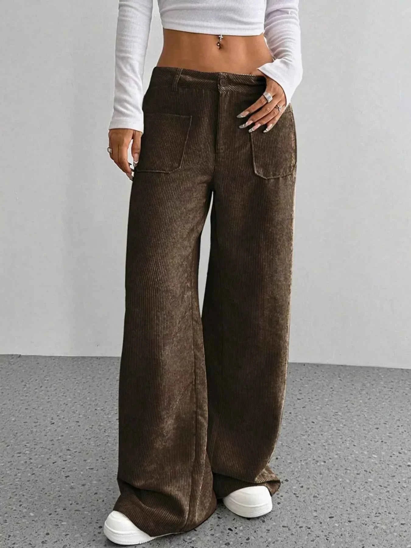 Wide Leg Corduroy Pants