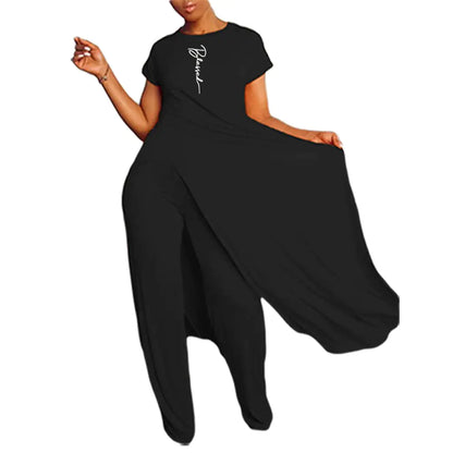 Conjunto informal de dos piezas de pantalón de manga corta