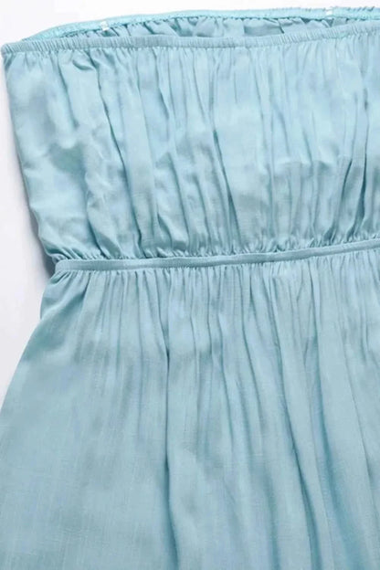 Tied Cutout Tube : Wide Leg Jumpsuit