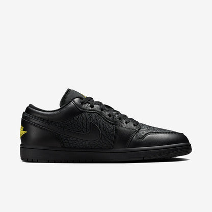 Jordan 1 Low Men Black Elephant Print