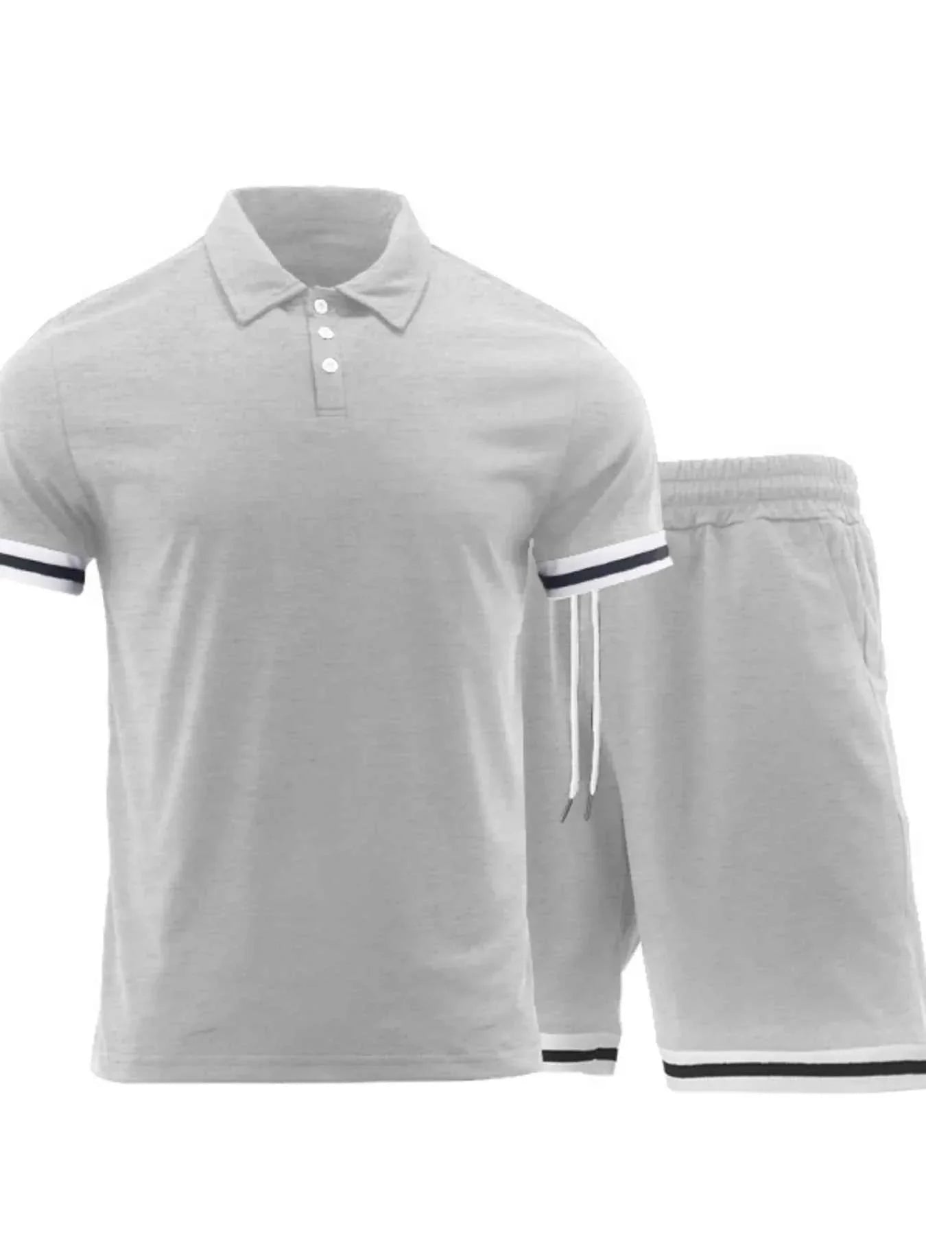 Men's Short Sleeve Polo and Shorts Set