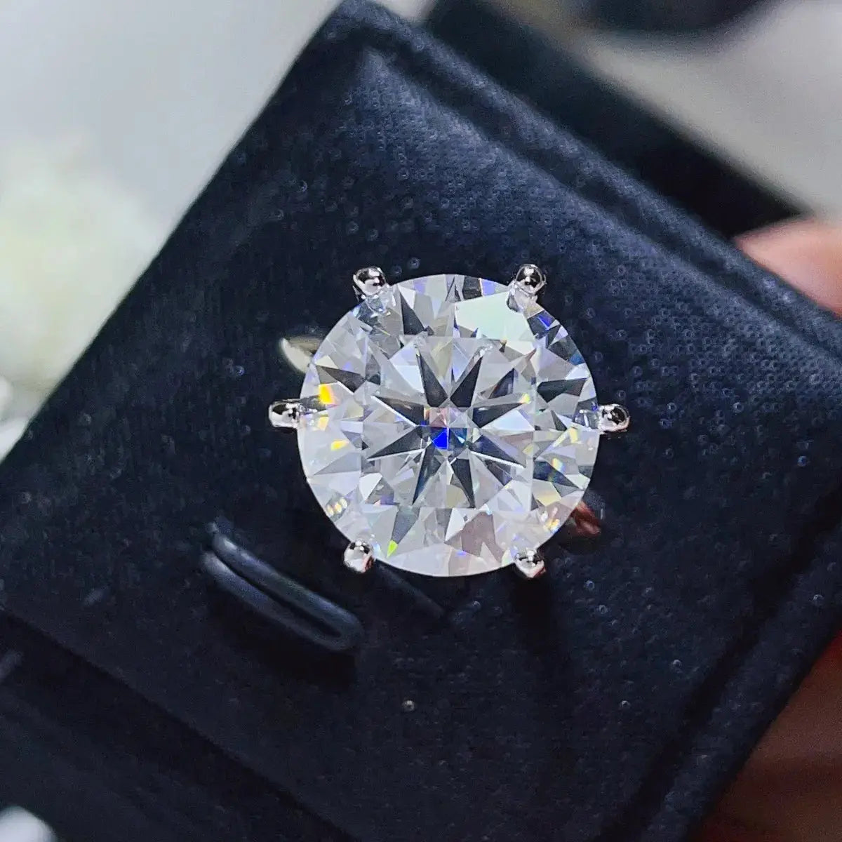 10 Carat Moissanite 925 Sterling Silver Ring