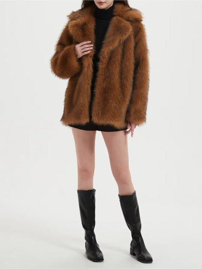 Elegant Sophisticated  Formal Wear V-neck Winter Coat