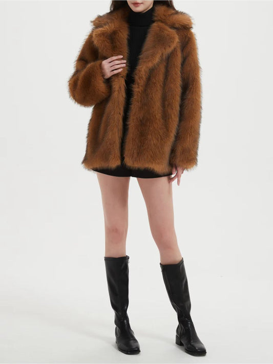 Elegant Sophisticated  Formal Wear V-neck Winter Coat