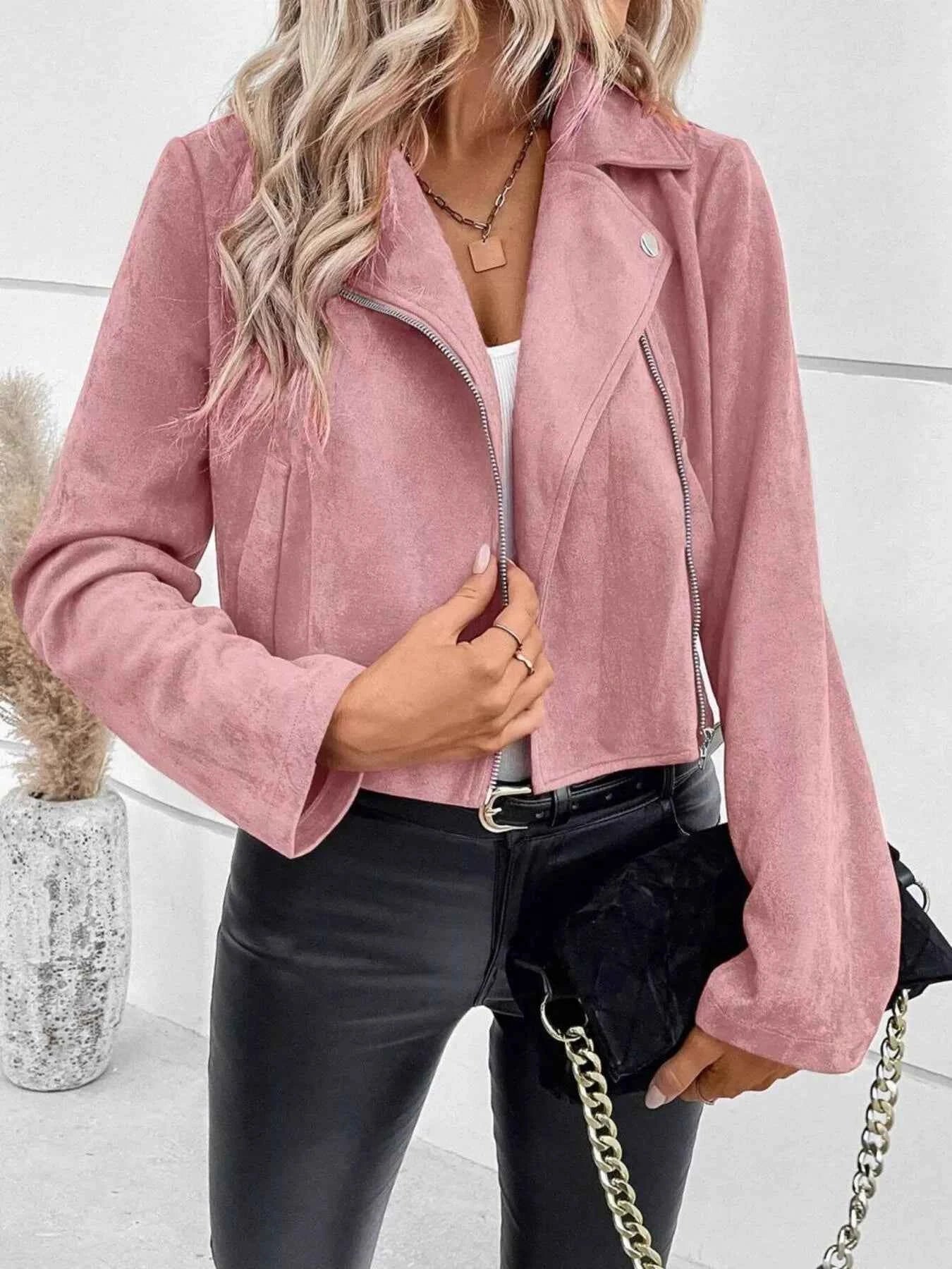 Zip Up Cropped Jacket