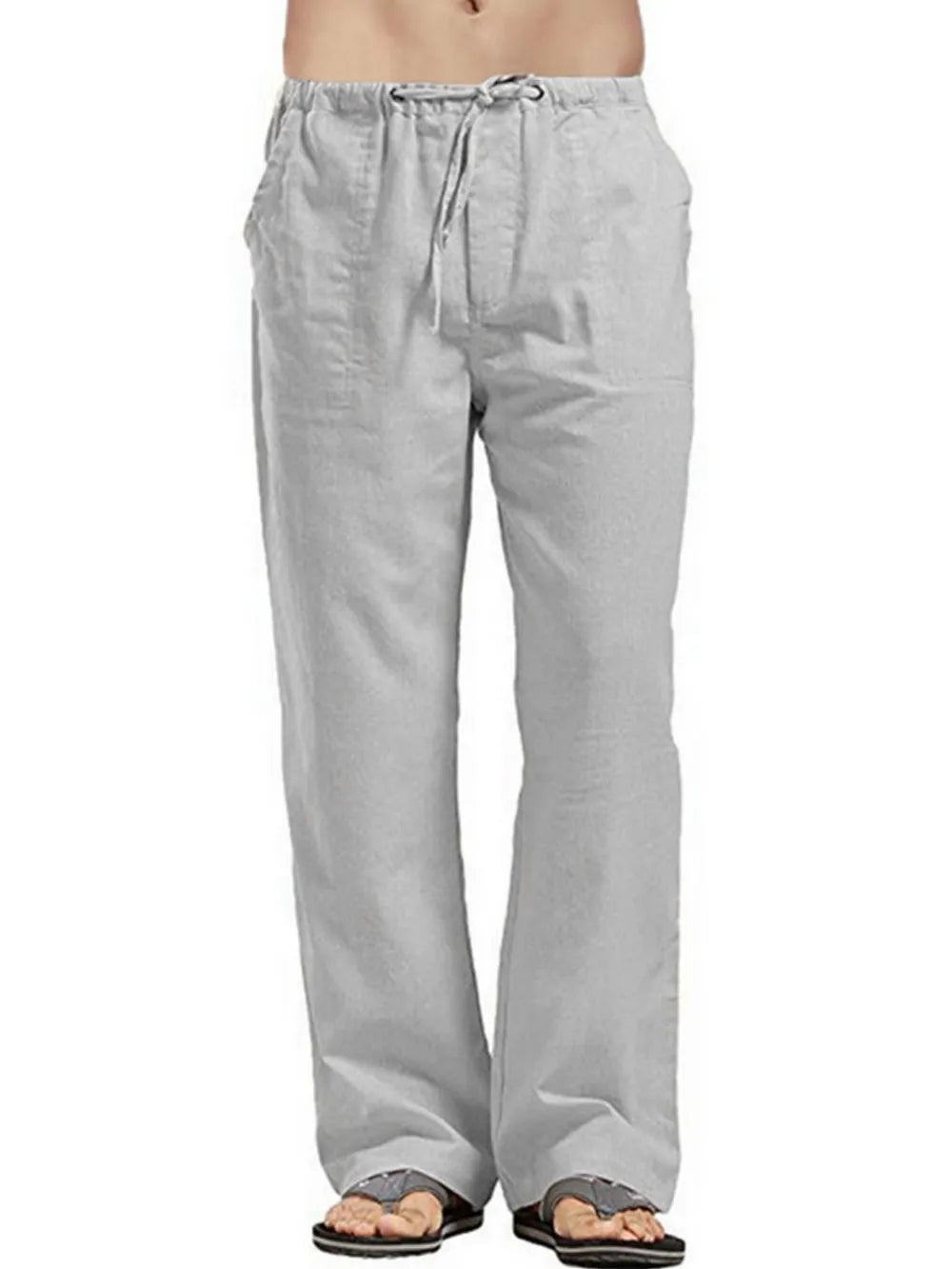 Men's Full Size Drawstring Pants with Pockets Plus Size