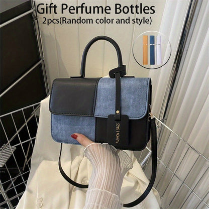 Chic Summer Commuter  Vacation Spliced Shoulder Crossbody Bag