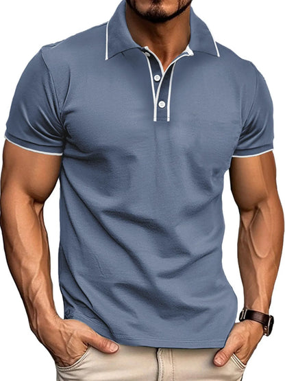Men's Slim Fit Polo Shirt with Contrast Trim