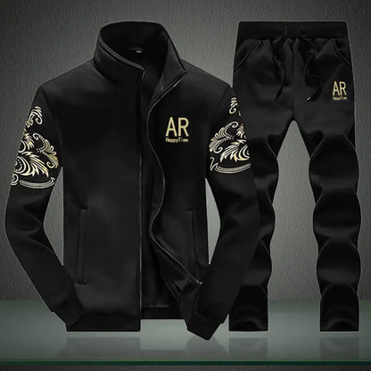 時尚兩件式：長袖開襟衫和長褲