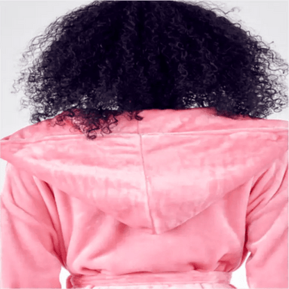 女士毛絨連帽浴袍 - 在家享受水療般的舒適體驗