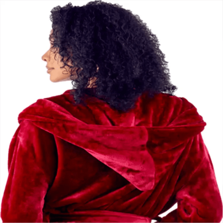 女士毛絨連帽浴袍 - 在家享受水療般的舒適體驗