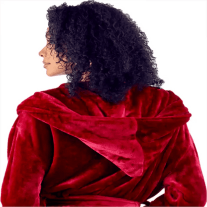 女士毛絨連帽浴袍 - 在家享受水療般的舒適體驗