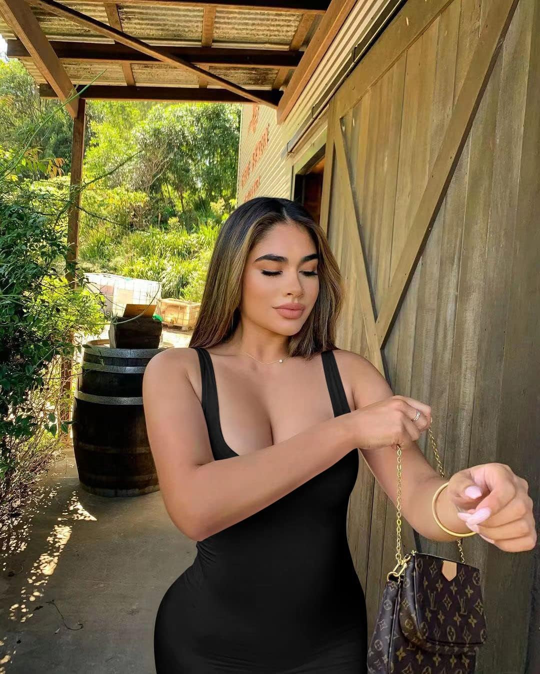 GOBLES Women'S Casual Summer Sleeveless Mini Sexy Bodycon Tank Club Dress