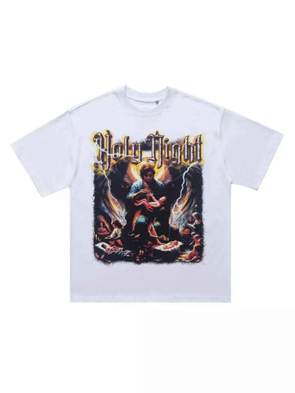 Men's Graphic Round Neck Oversized T-Shirt