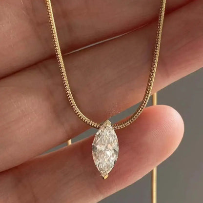1 Carat Moissanite 925 Sterling Silver Necklace