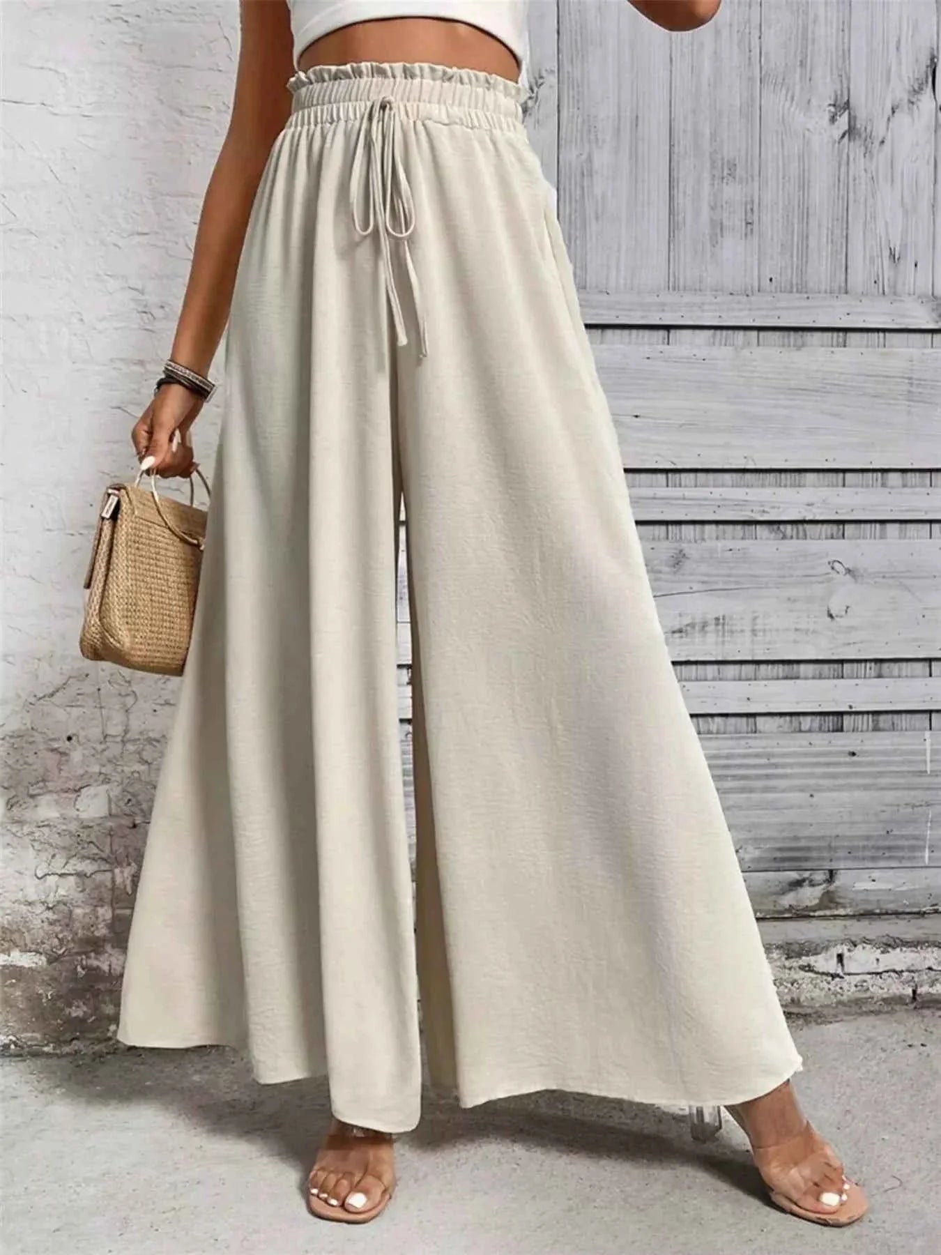 Frill Wide Leg Pants