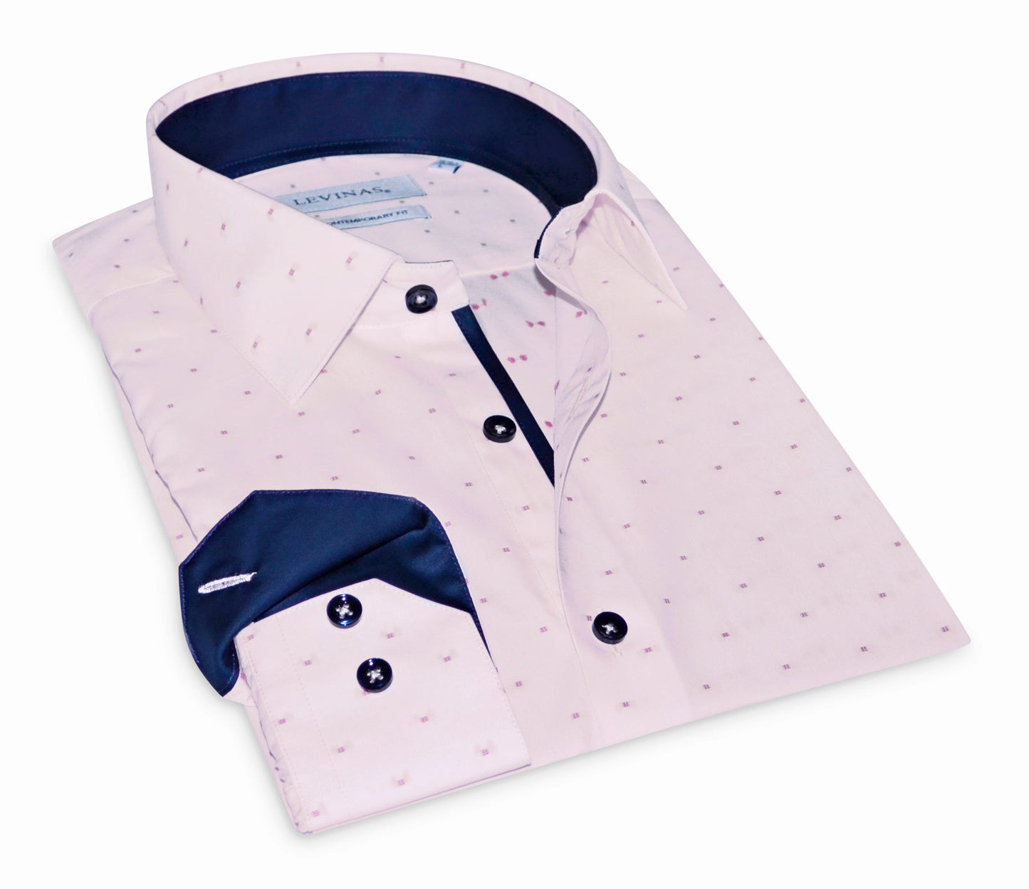 George Button-Up Shirt With Contrast Details // Pink // Contemporary Fit (Regular)