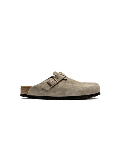Birkenstock Boston Soft Footbed Suede Clog – Taupe (Unisex)