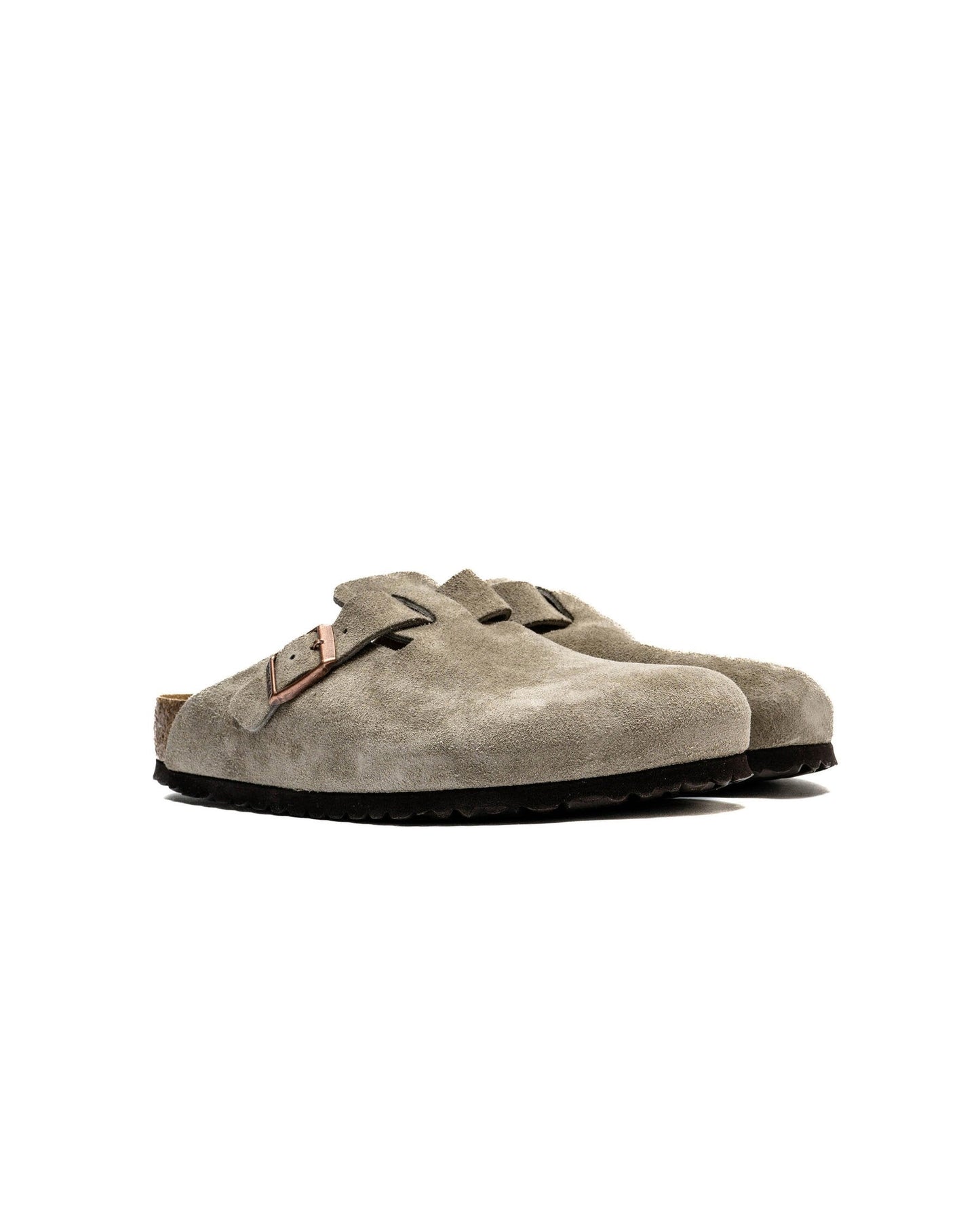 Birkenstock Boston Soft Footbed Suede Clog – Taupe (Unisex)