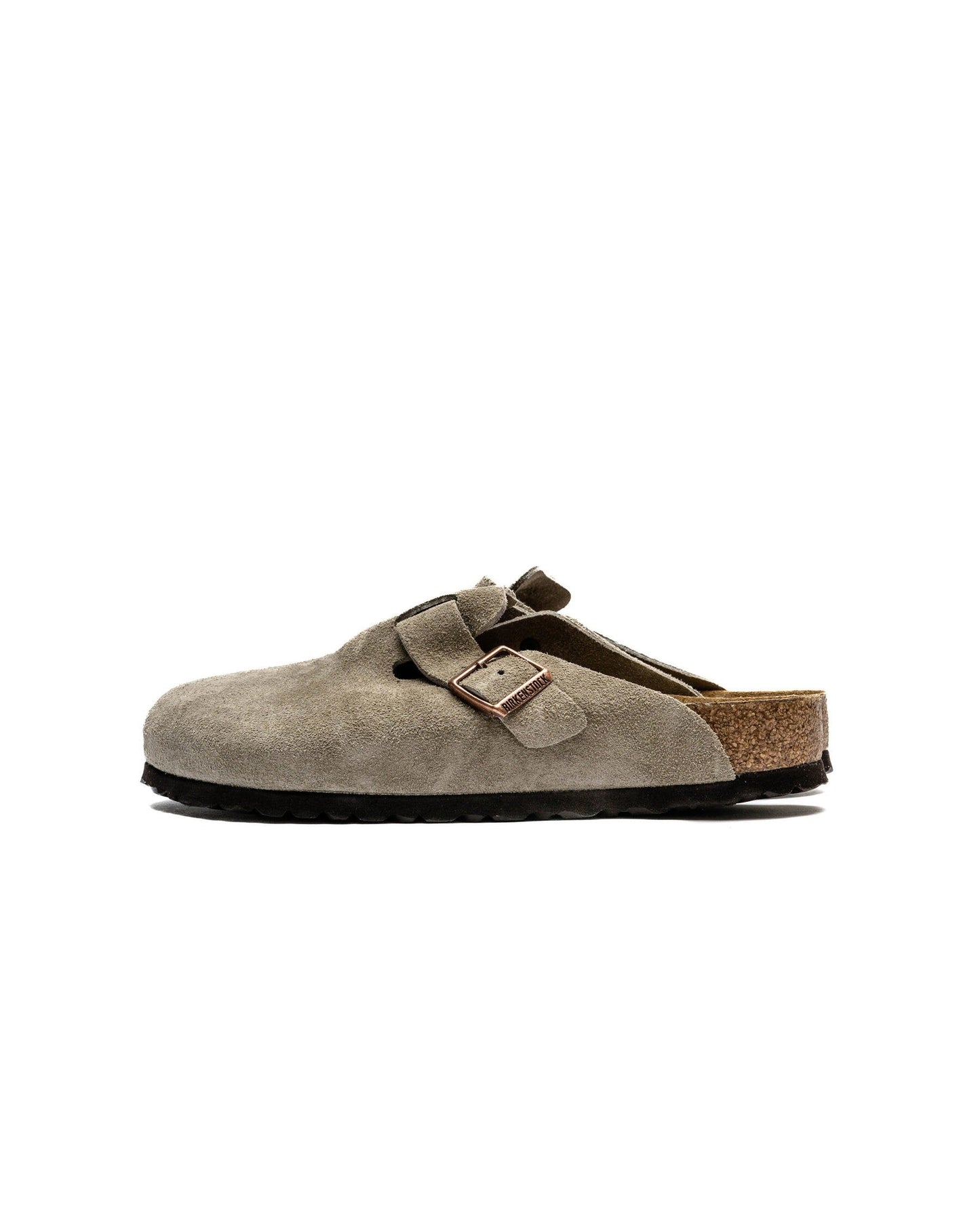 Birkenstock Boston Soft Footbed Suede Clog – Taupe (Unisex)