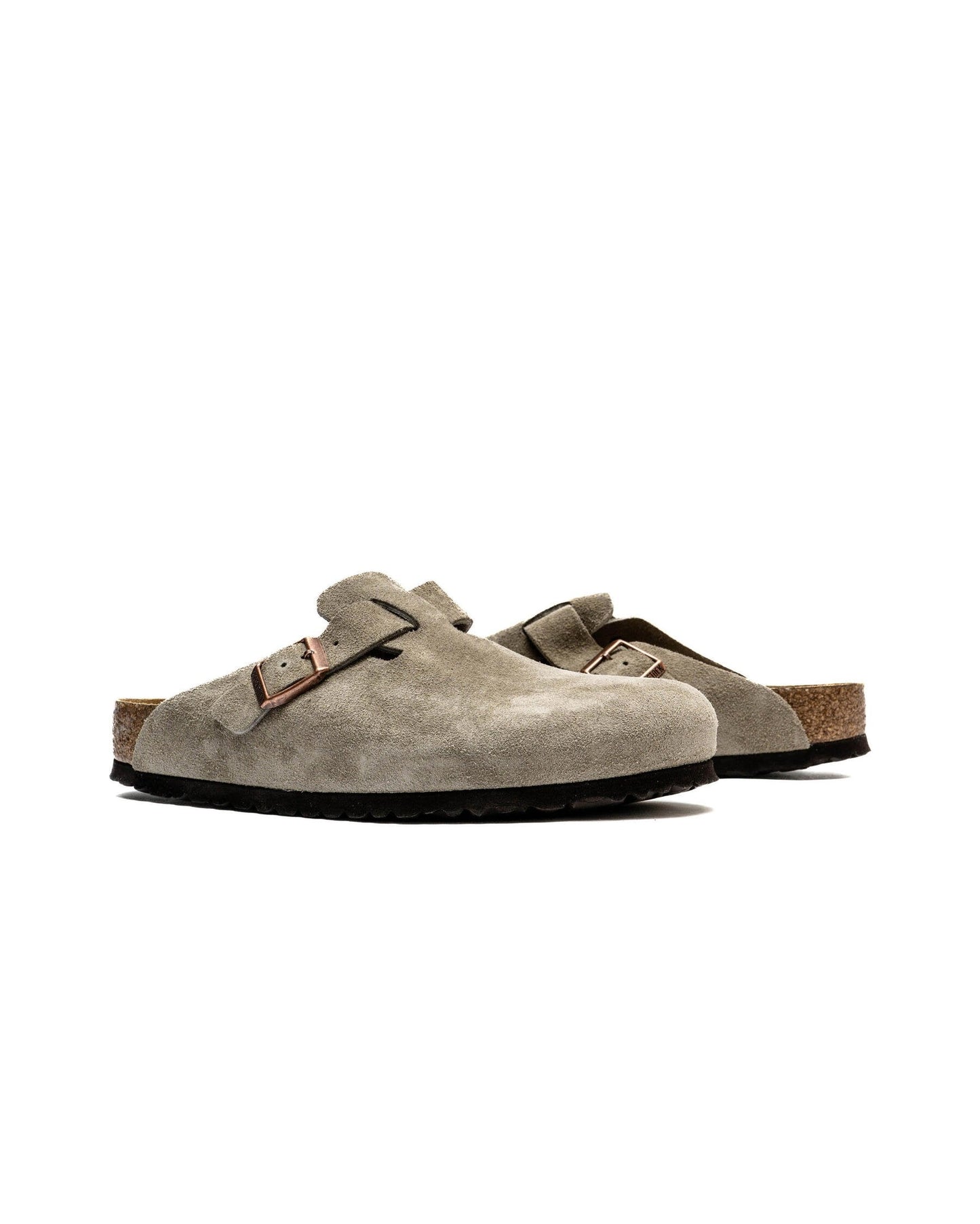 Birkenstock Boston Soft Footbed Suede Clog – Taupe (Unisex)