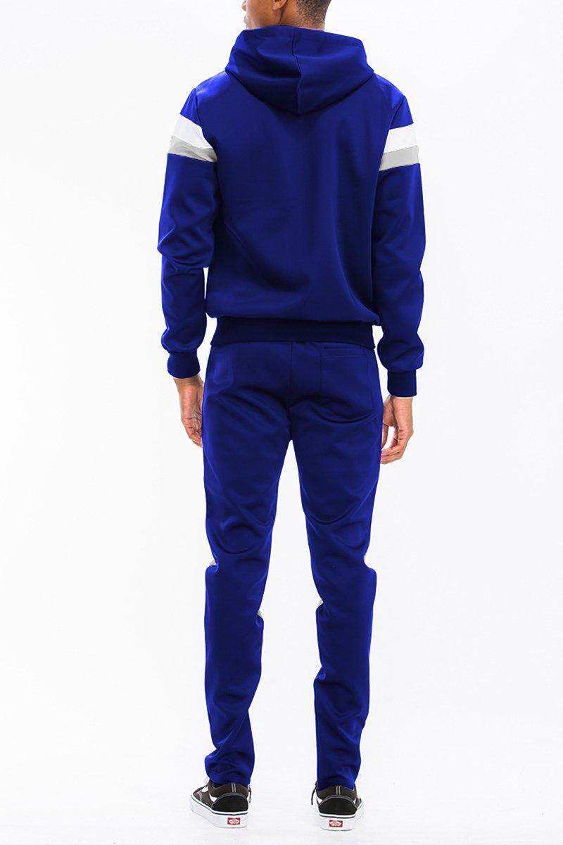 男士藍黑白運動套裝