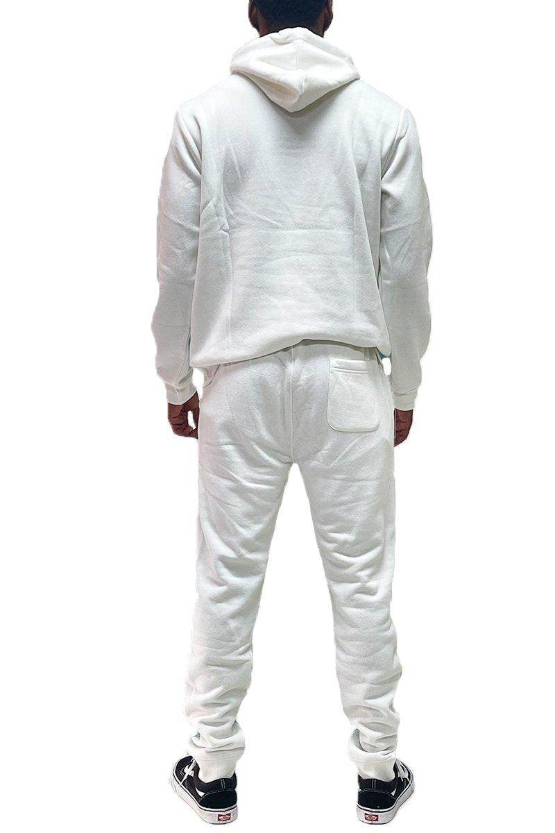 男士藍色套頭運動褲套裝