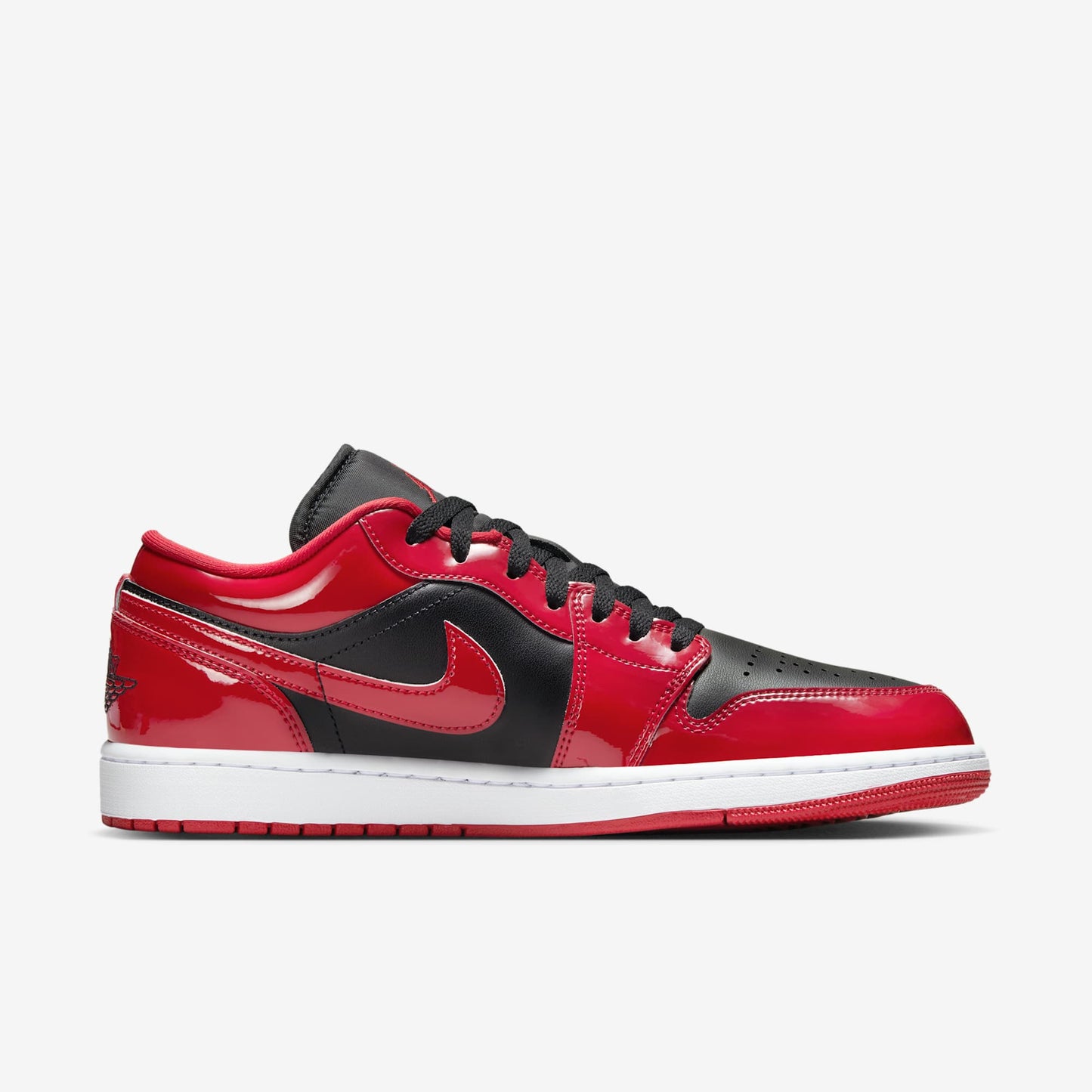 Jordan 1 Low Men Patent Varsity Red Black