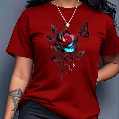 Women's Short Sleeve Round Neck Cotton T-Shirt